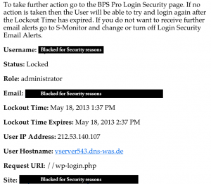 Login Security User Account Locked