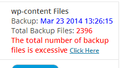 ARQ wp-content excessive files